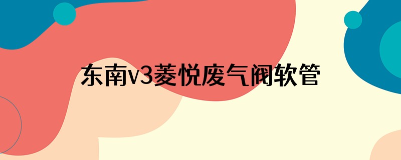 东南v3菱悦废气阀软管尺寸是多少