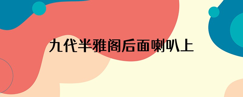 九代半雅阁后面喇叭上盖怎么拆卸的啊